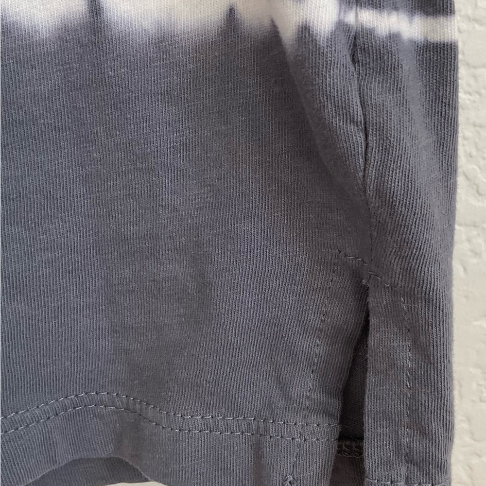 Peloton Tie-Dye Studio Side Slit Muscle Tank in Grey with a Rose Graphic - Picture 8 of 13